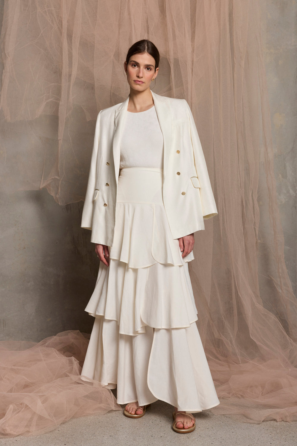 Isola Frill Maxi Skirt