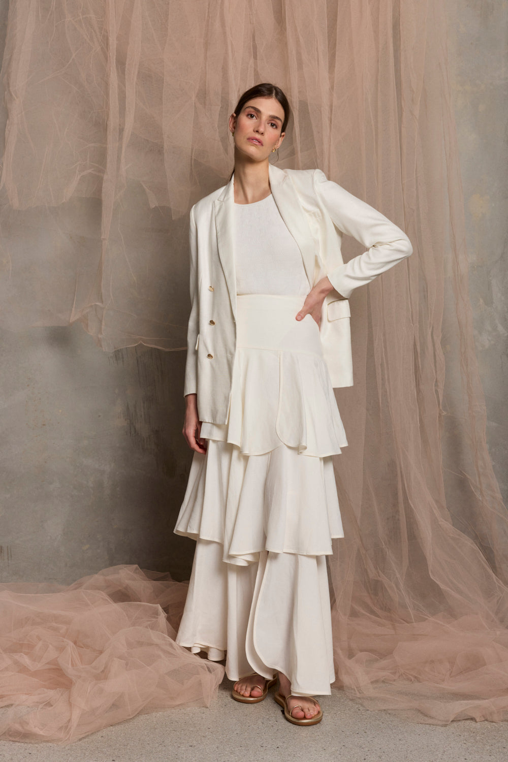 Isola Frill Maxi Skirt