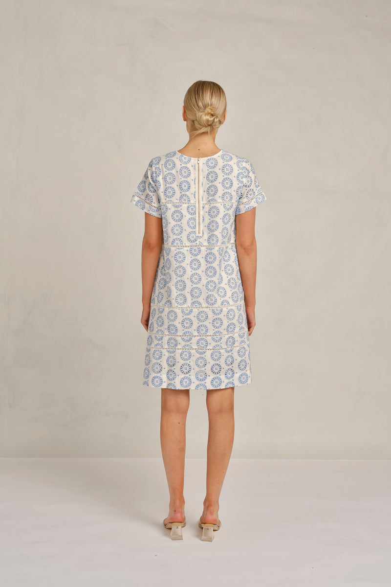 Claudette Posy Dress - Bluebell