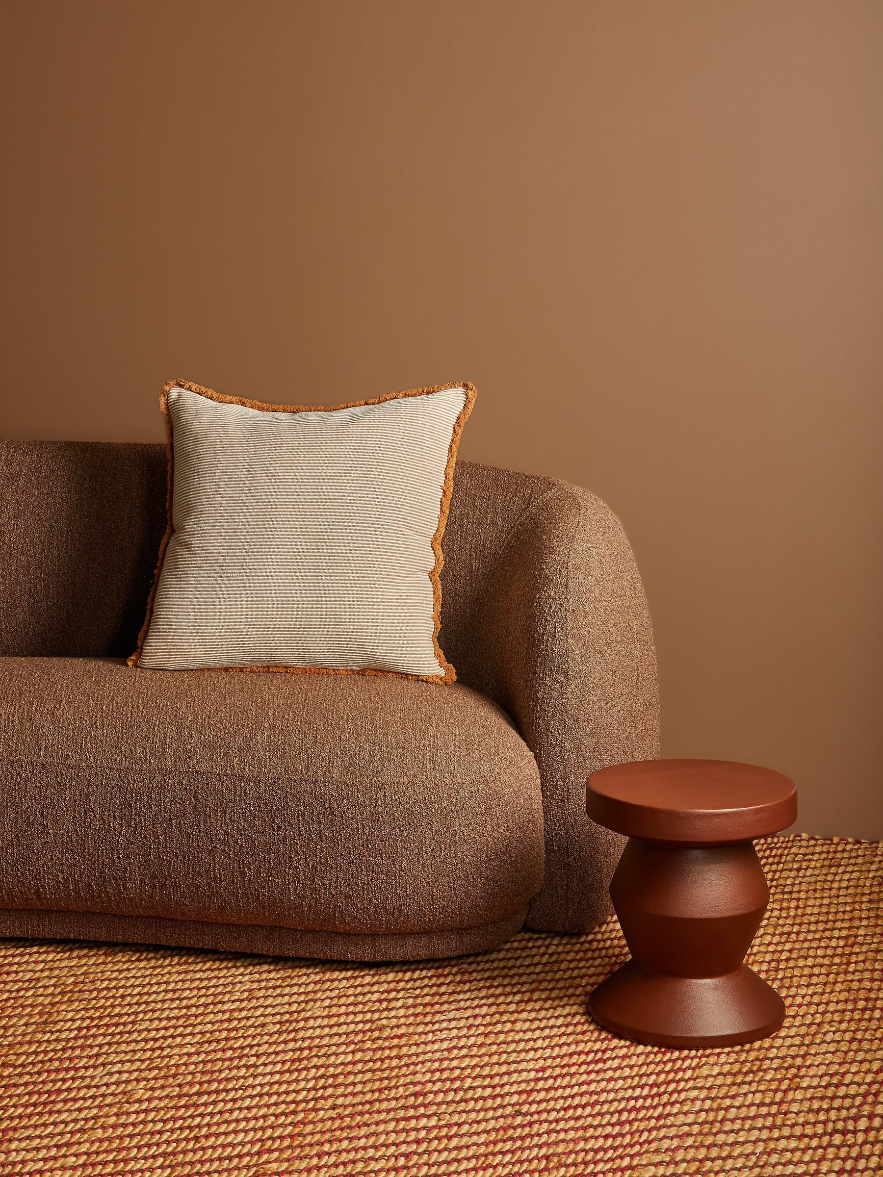 Nile Tan Cotton Cushion 60cm