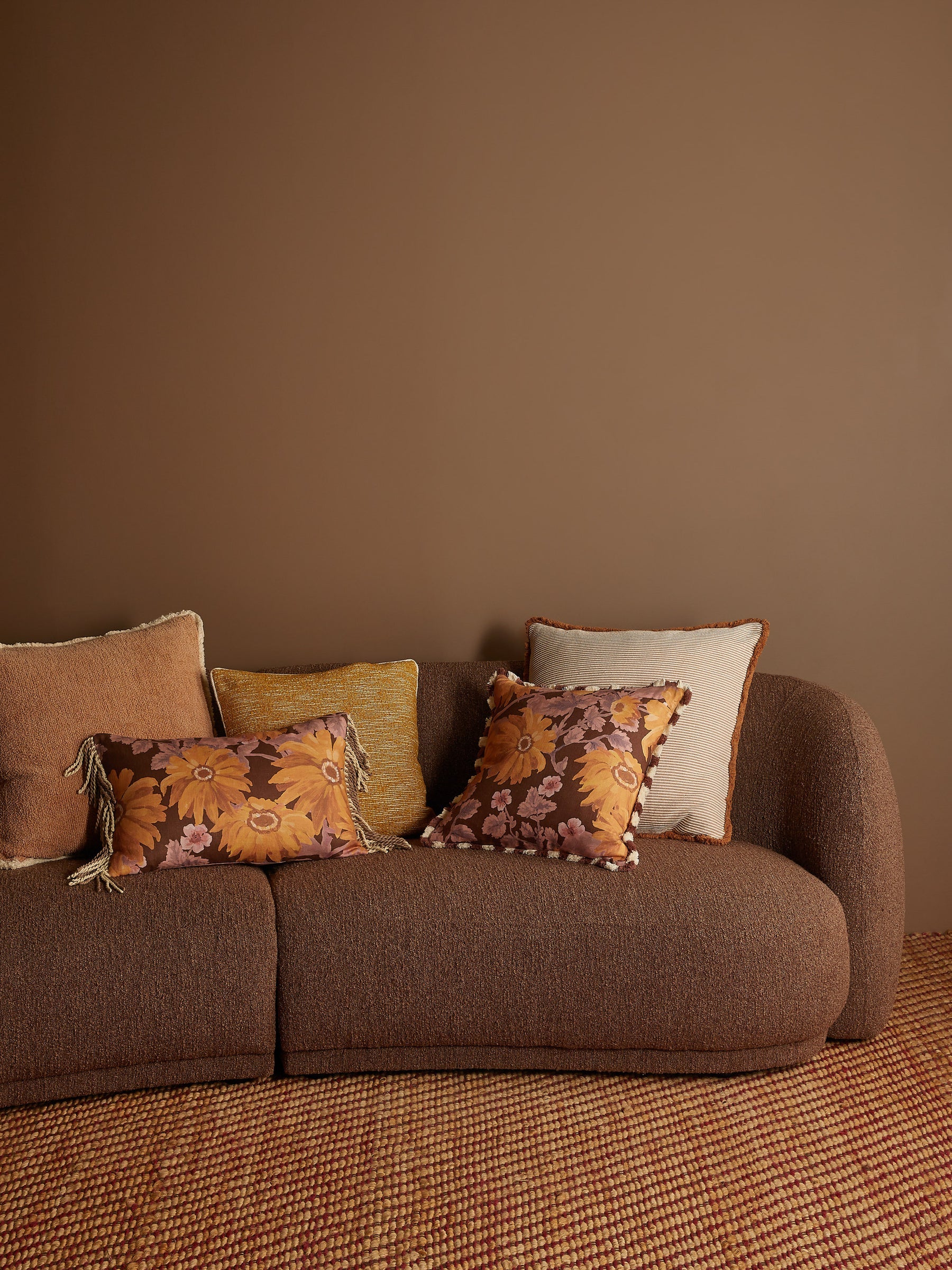 Nile Tan Cotton Cushion 60cm