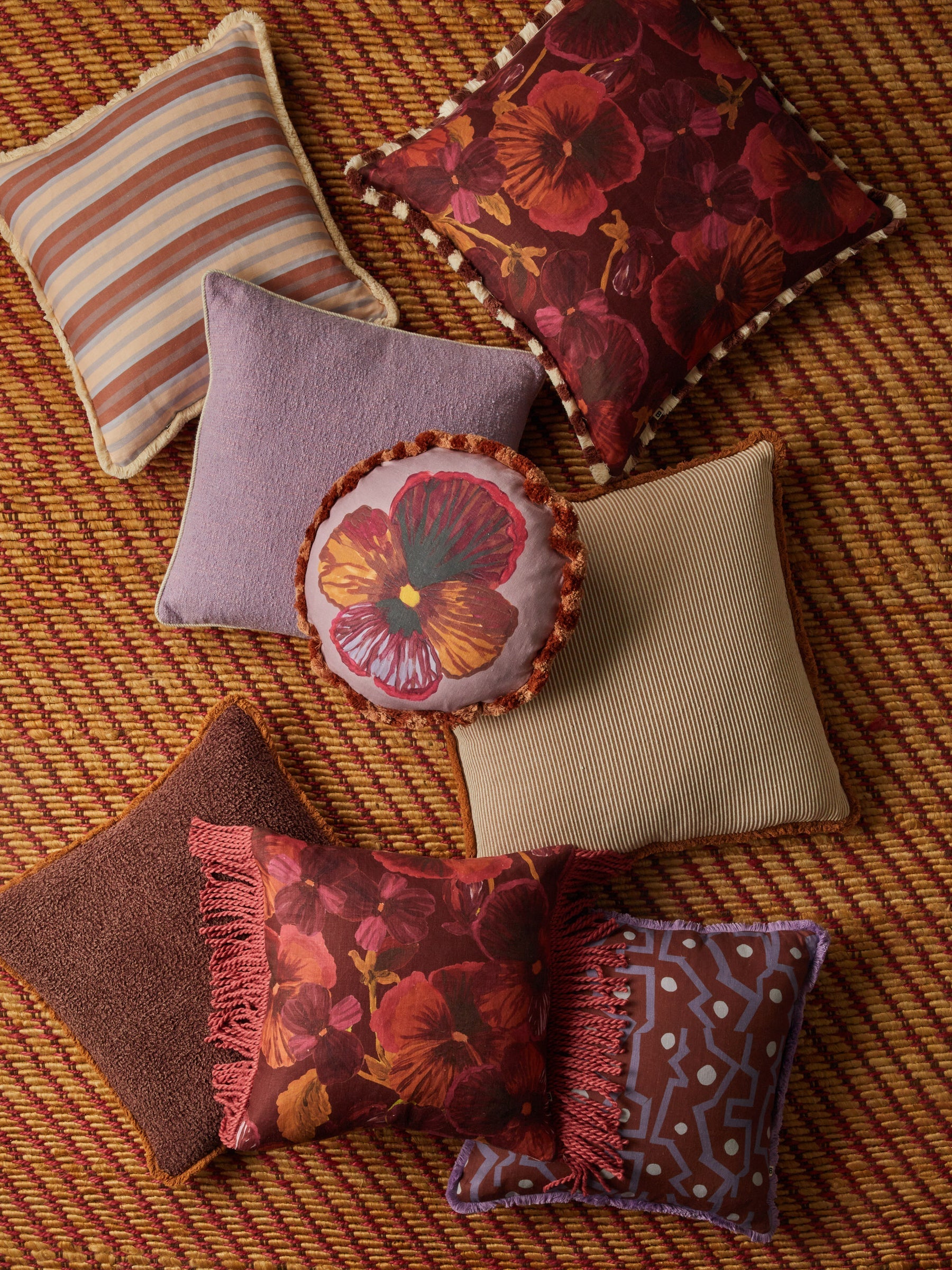 Nile Tan Cotton Cushion 60cm