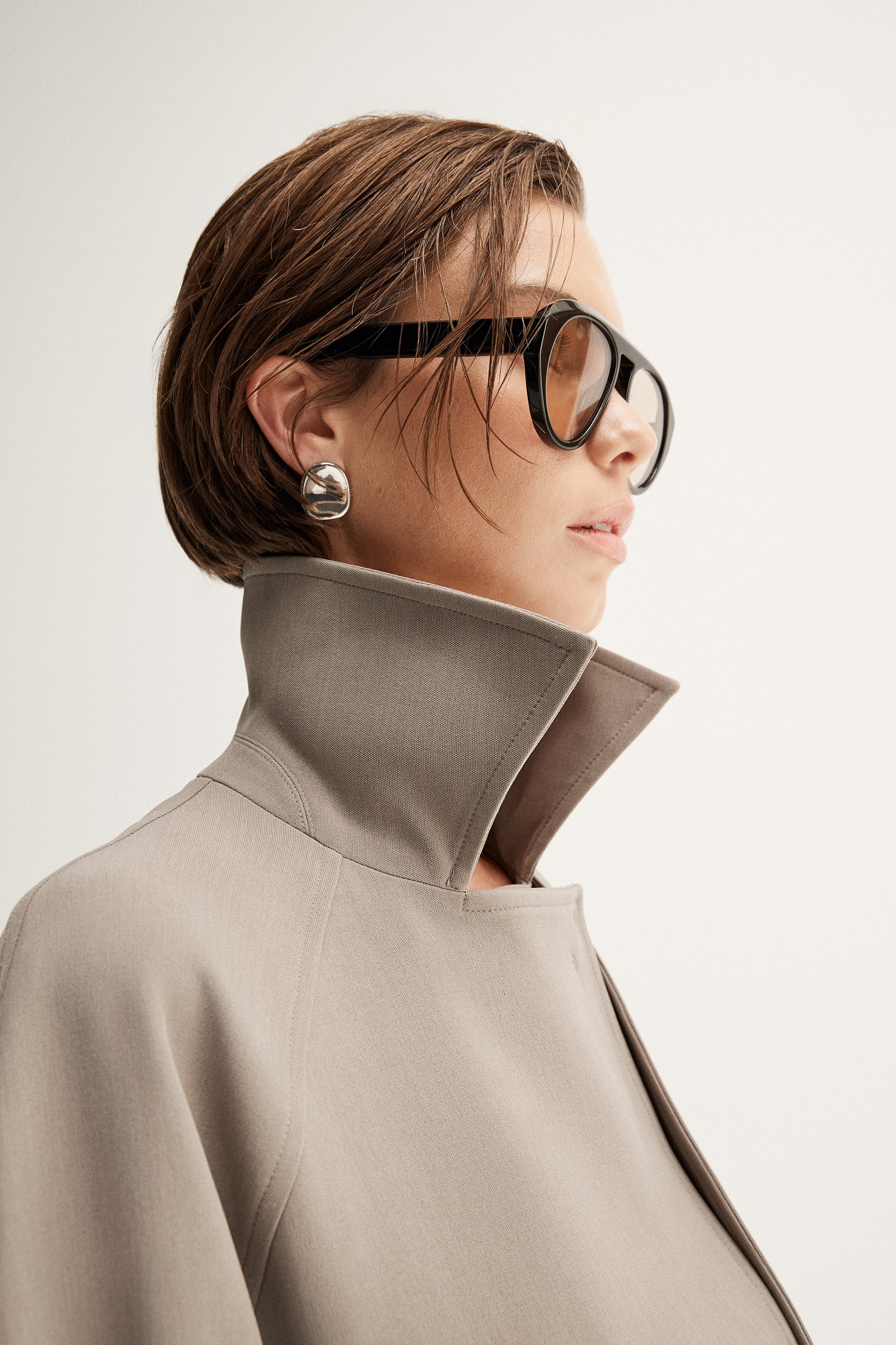 Selena Cropped Trench Coat