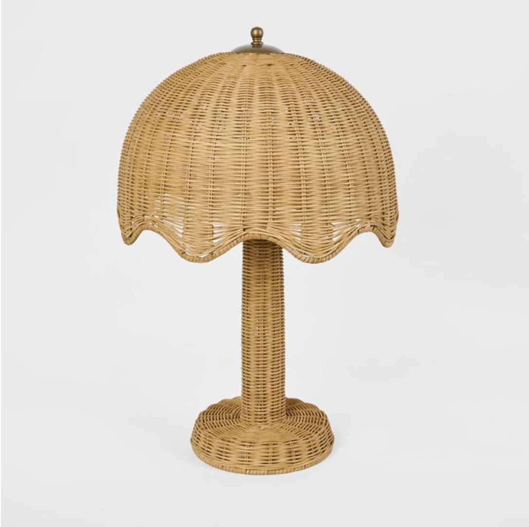 Brolley Rattan Table Lamp