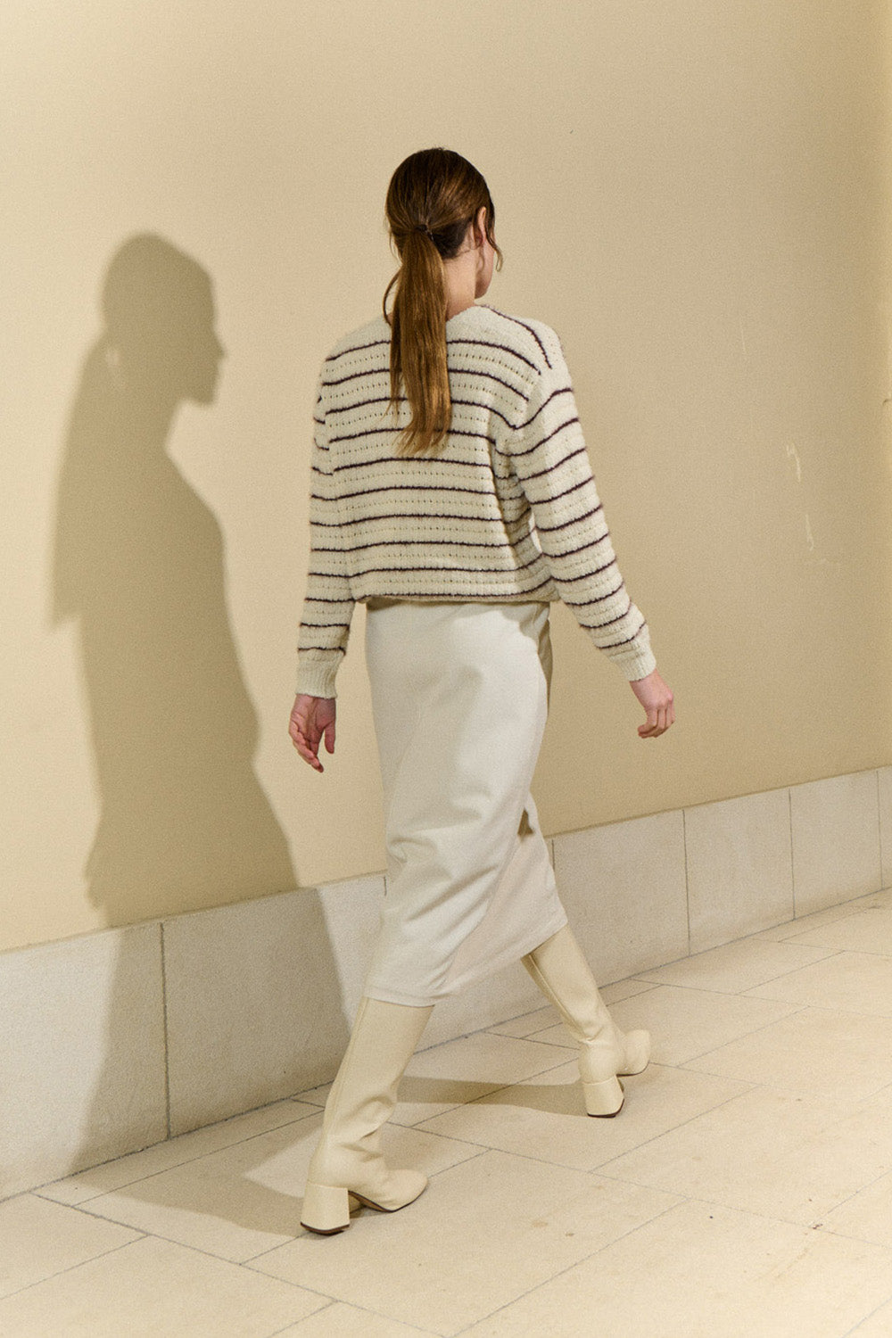 Stripe V-Neck Sweater L/S