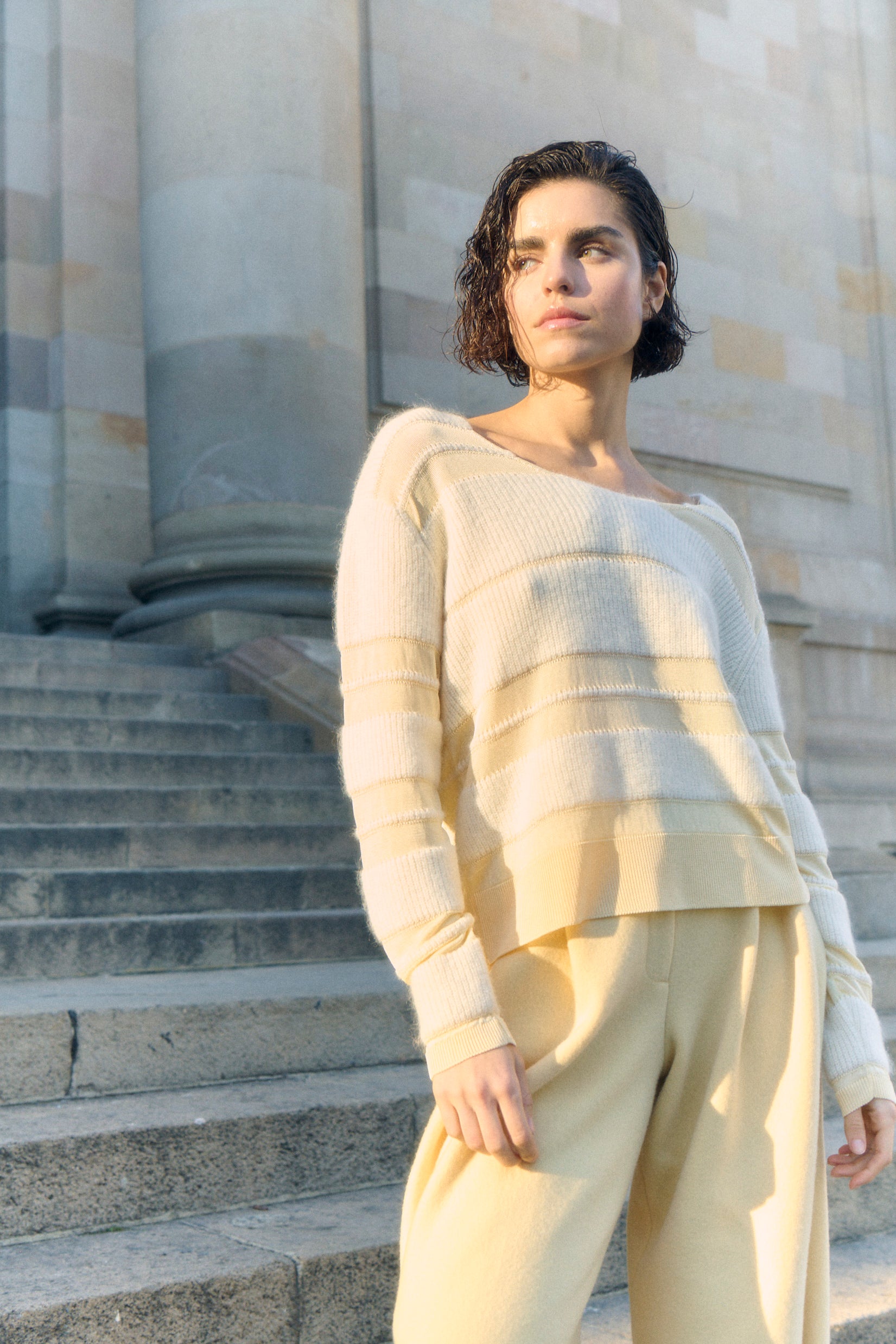 Textured V-Neck Sweater