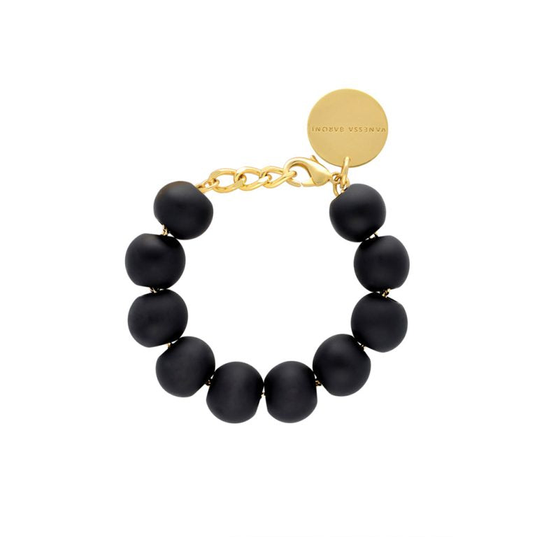 Beads Bracelet | Matt Black