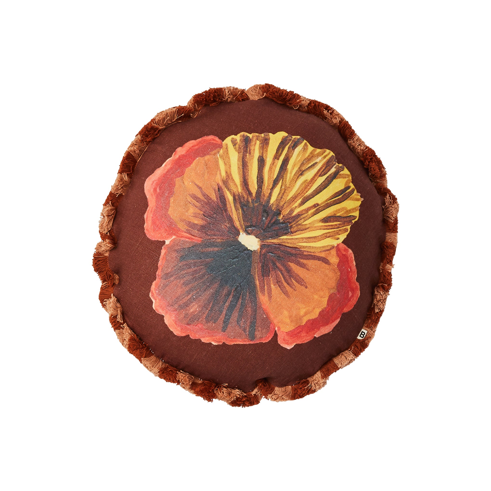 Wild Pansy Round Cushion