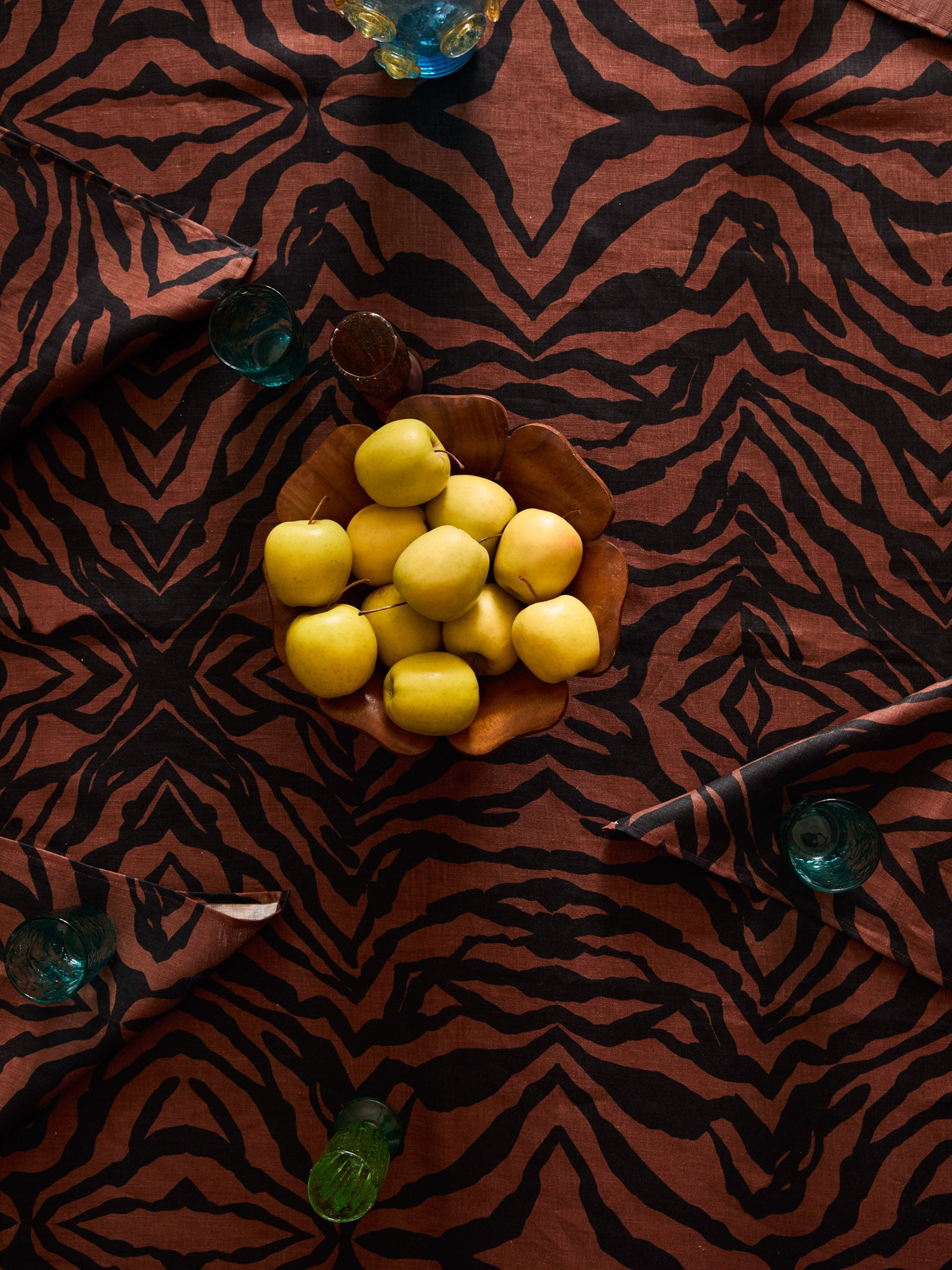 Zebra Tablecloth | Chocolate