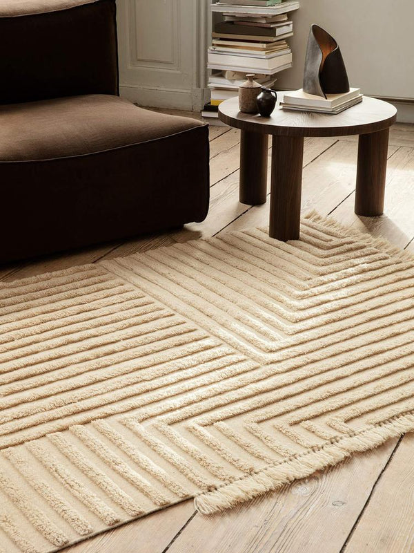 Crease Wool Rug Large | Light Sand