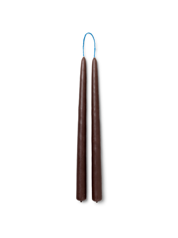 Dipped Candles Set of 2 | Brown