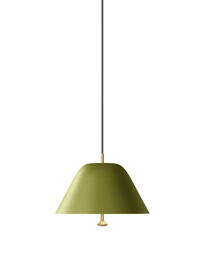 Levitate Pendant 28 | Sage Green Brass