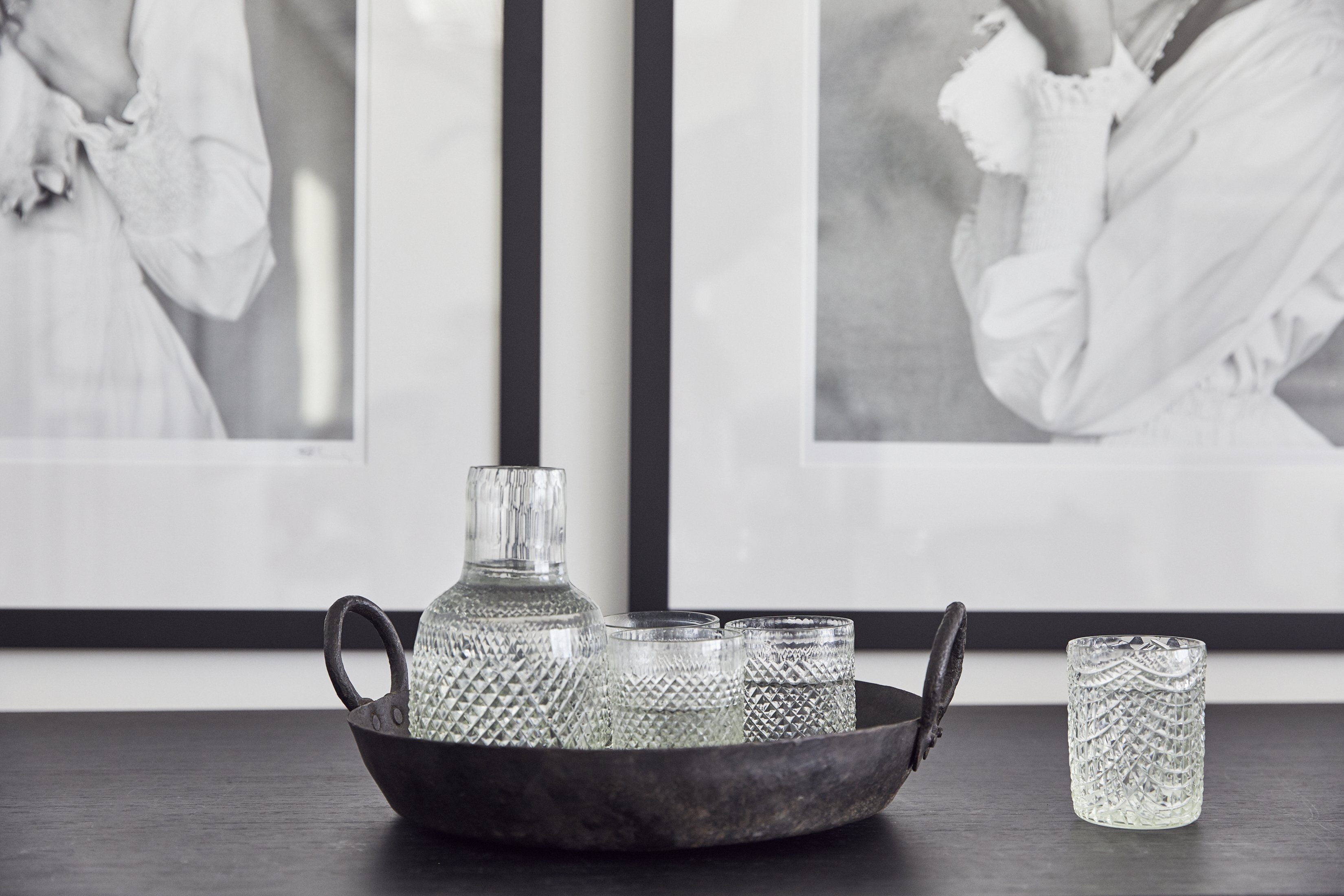Kaawi Handmade Cut Glass Water Carafe