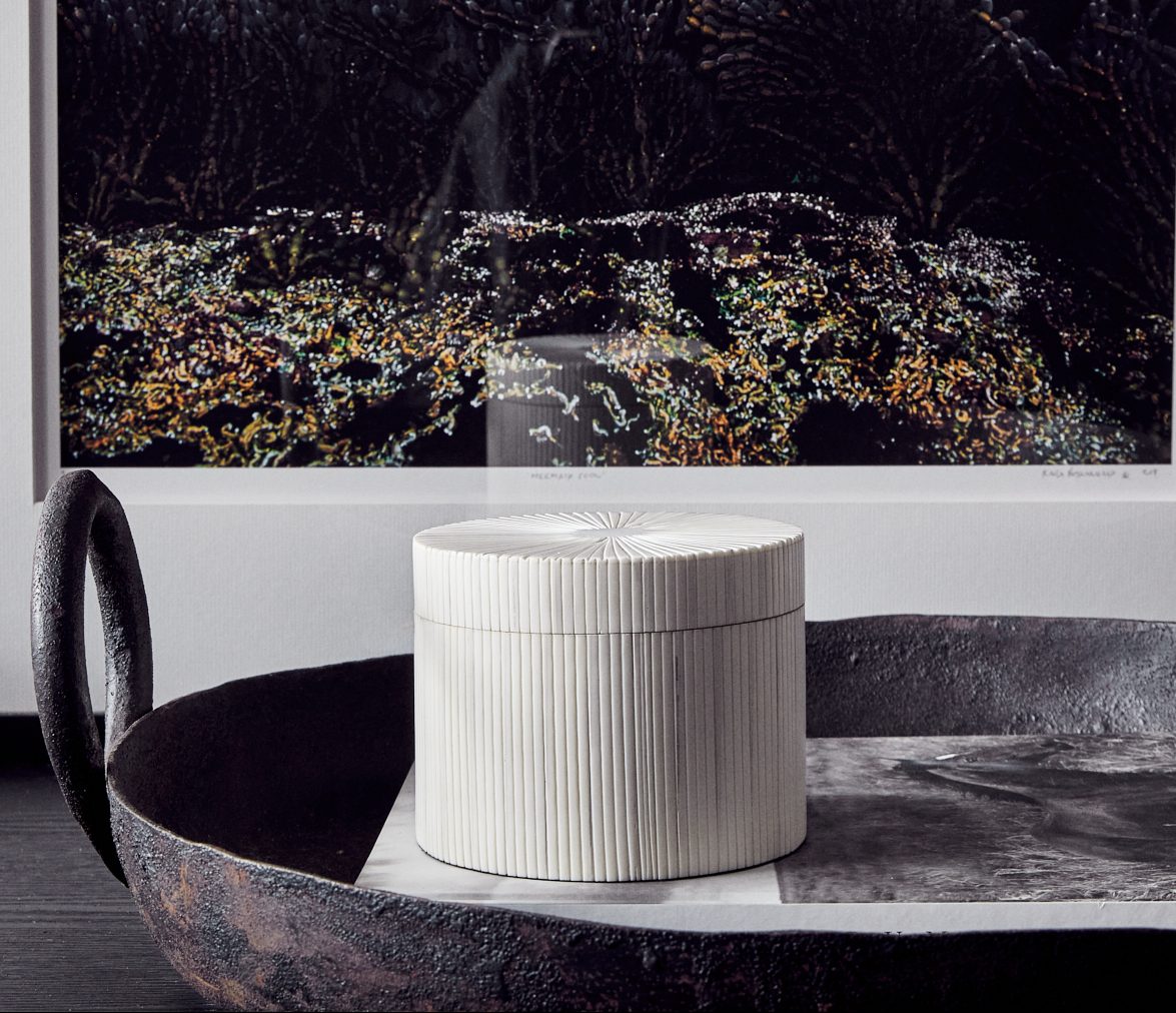 Round Bone Box | Ivory