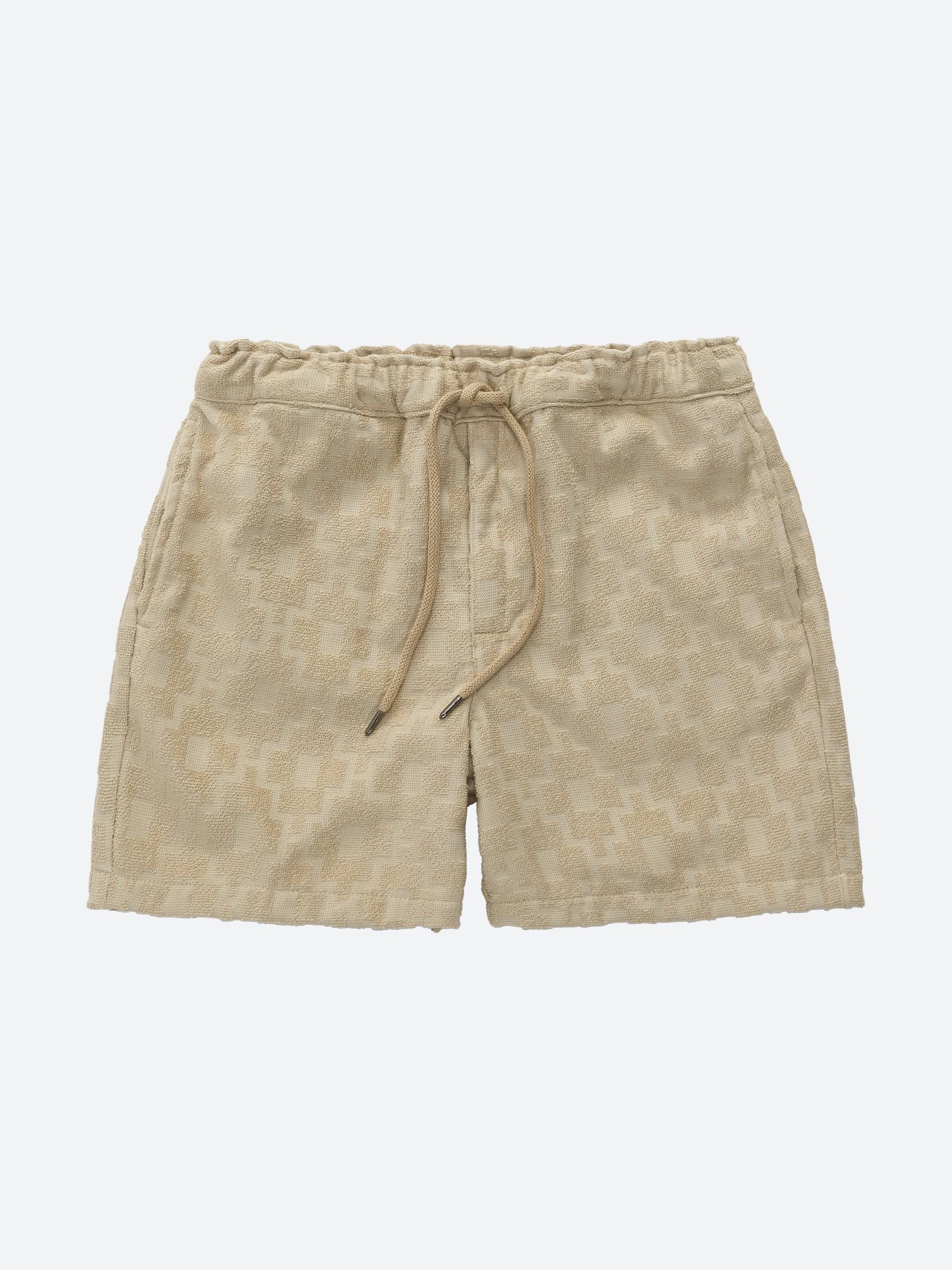 Beige Machu Terry Shorts
