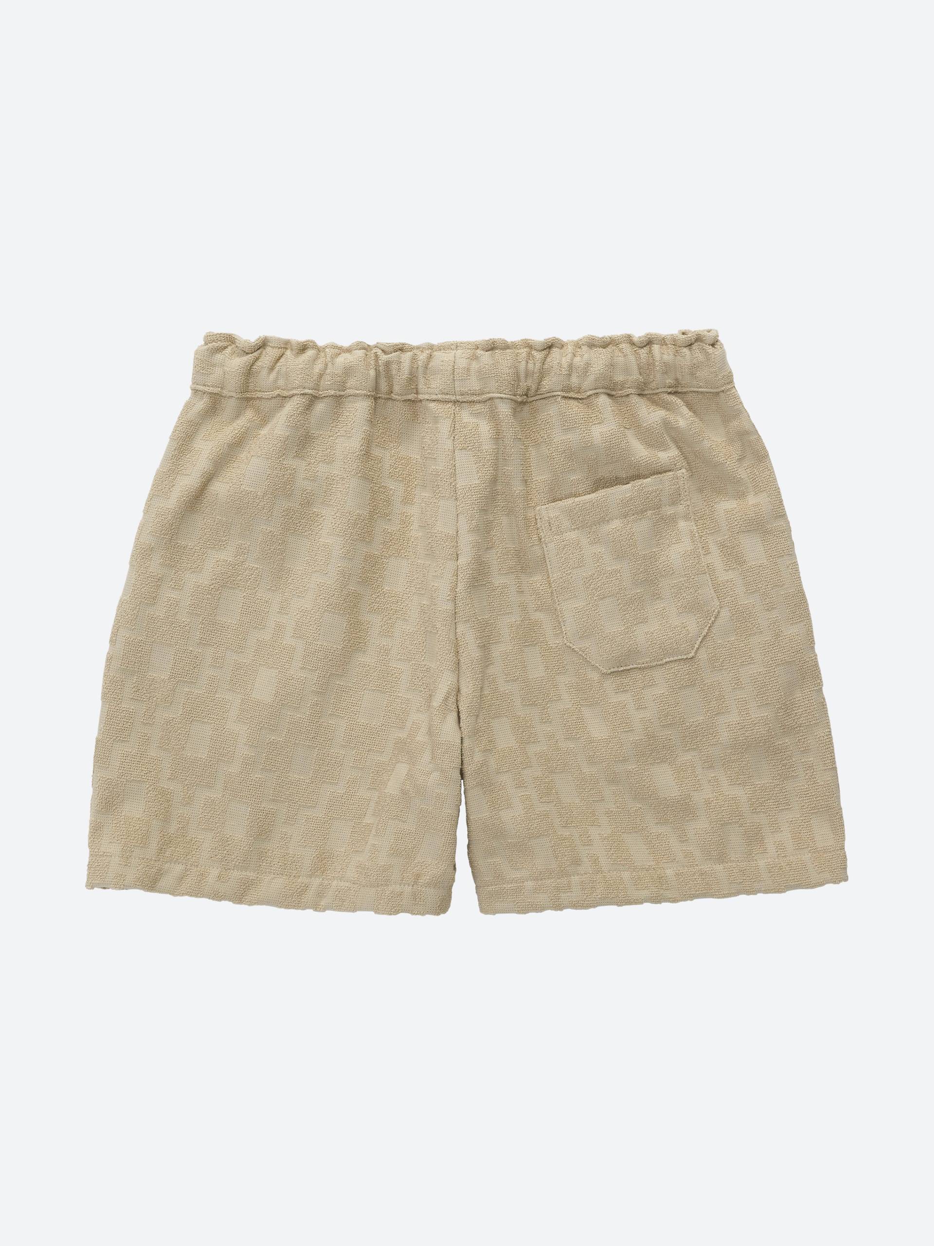 Beige Machu Terry Shorts