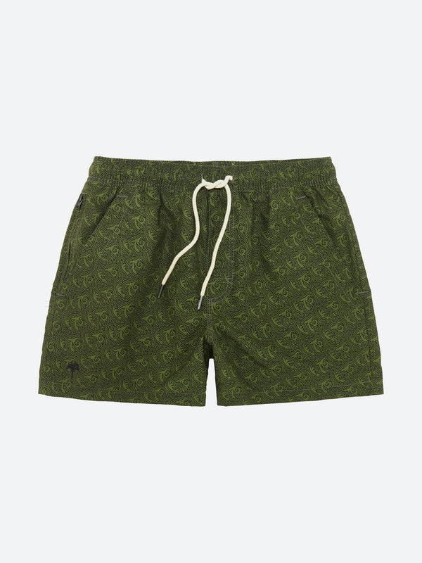 Green Squiggle Swim Shorts
