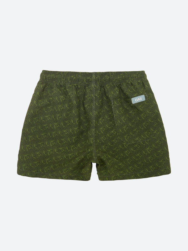 Green Squiggle Swim Shorts