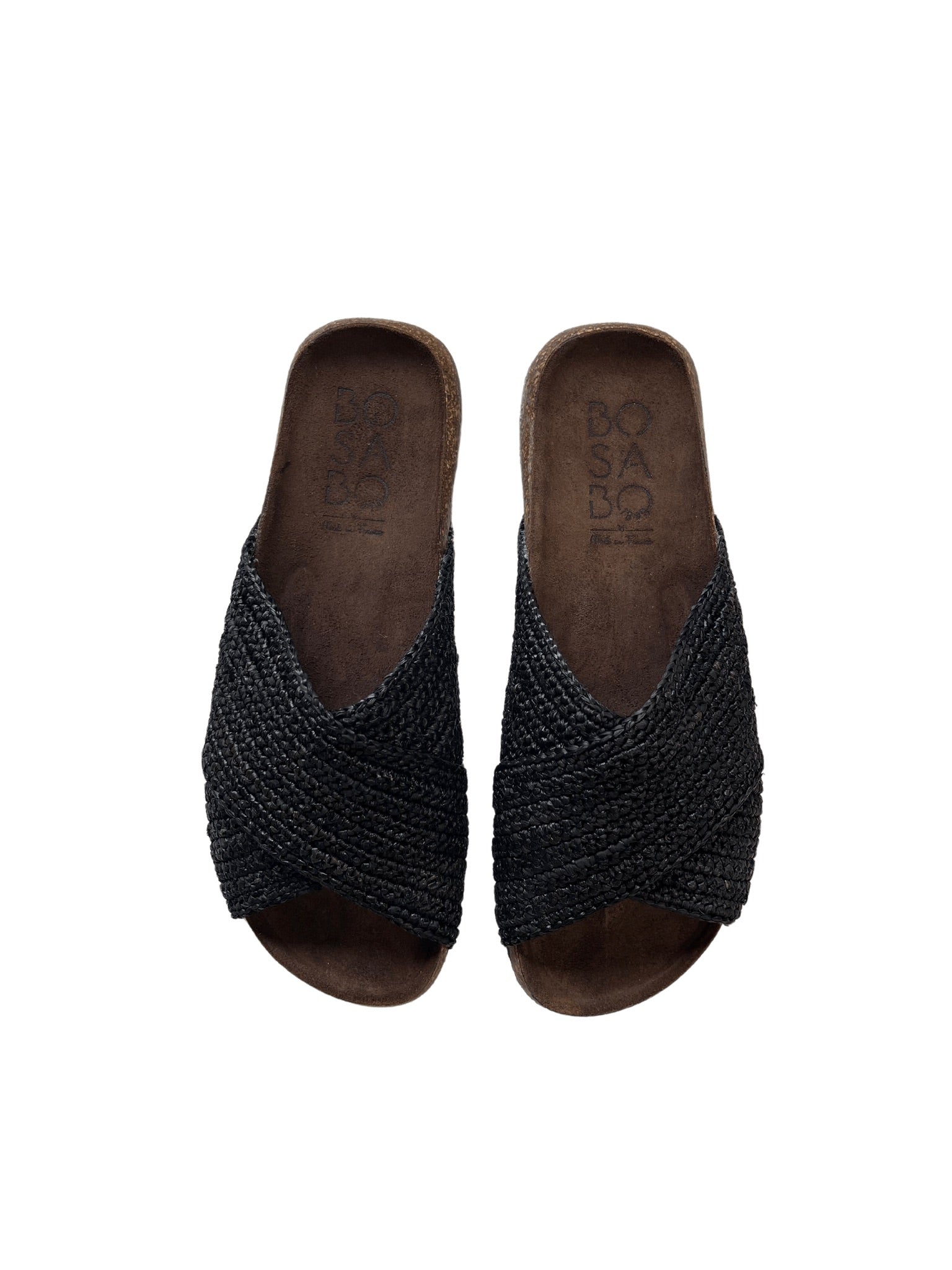 Raffia Slide | Noir