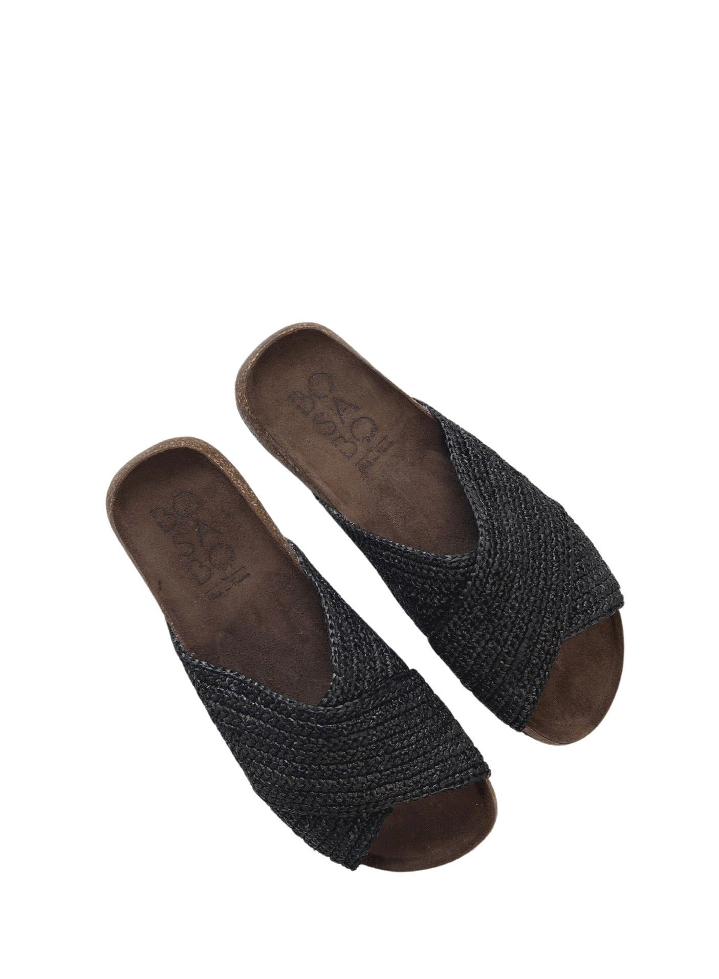 Raffia Slide | Noir
