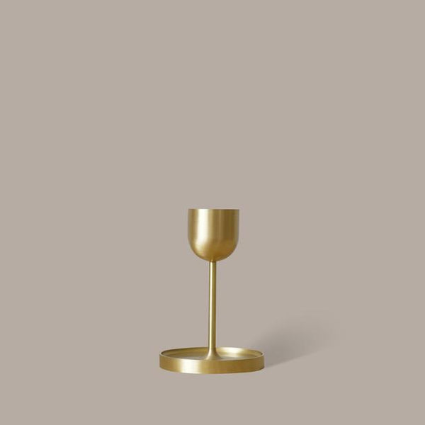 Fountain Brass Candle Holder- Medium