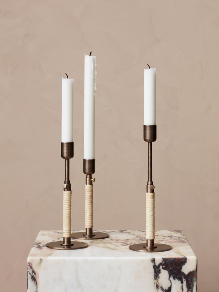 Duca Candle Holder | Bronzed Brass