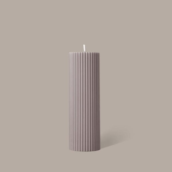 Wide Column Pillar Candle- Beige