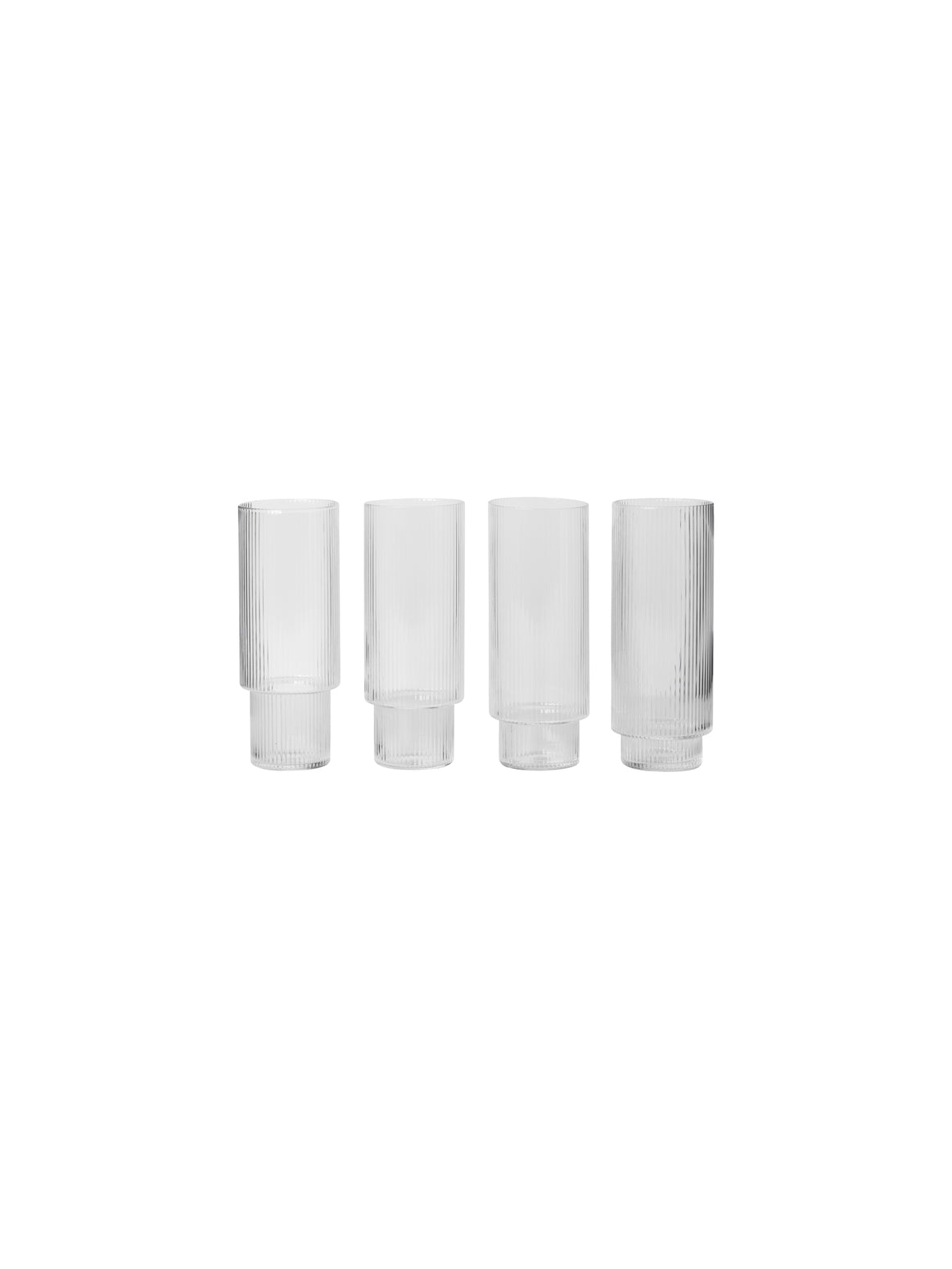 Ripple Long Drink Glass - Set of 4