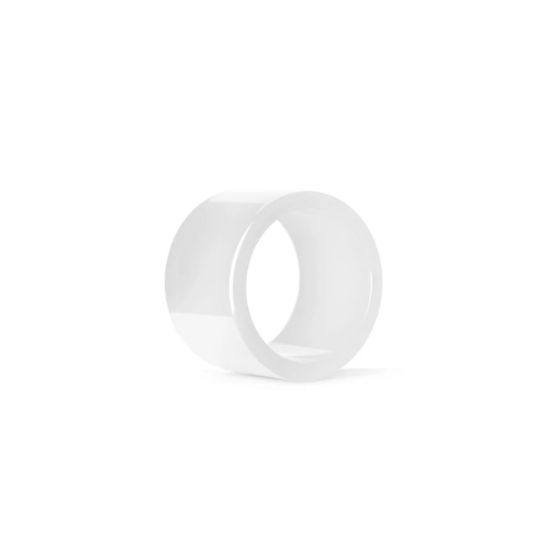 Glass Napkin Ring Set of 6 | Jade White