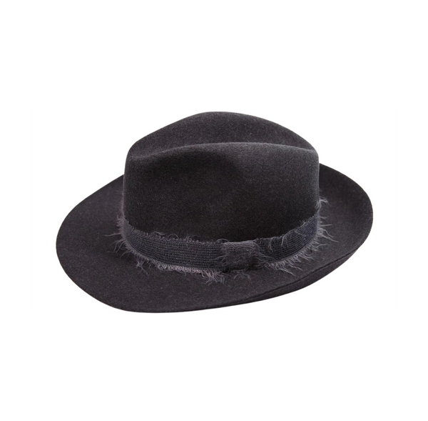 Felt Fedora Ribbon Hat | Charcoal