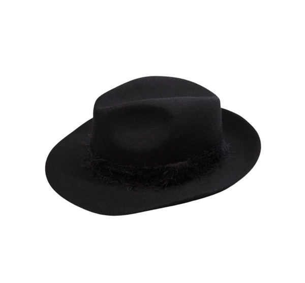 Felt Fedora Ribbon Hat | Black