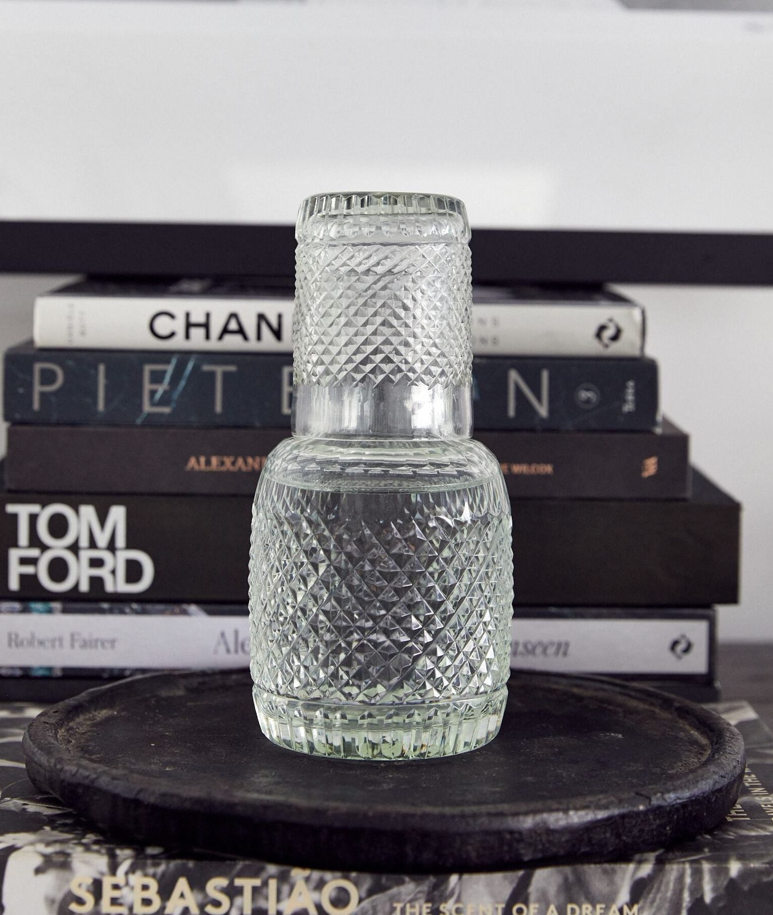 Kaawi Handmade Cut Glass Water Carafe