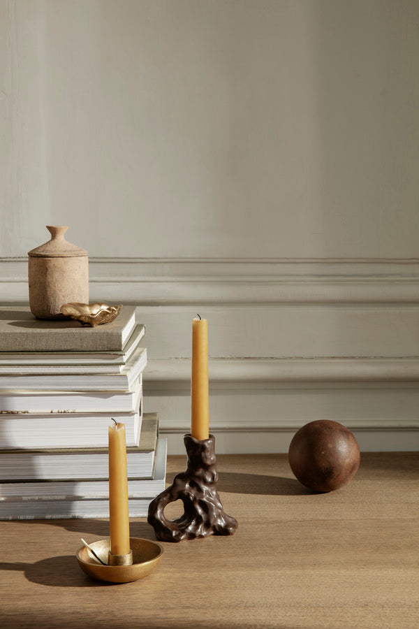 Dito  Candle Holder | Dark Brown