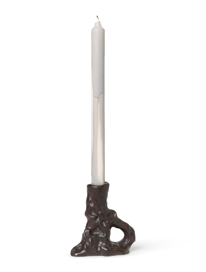 Dito  Candle Holder | Dark Brown