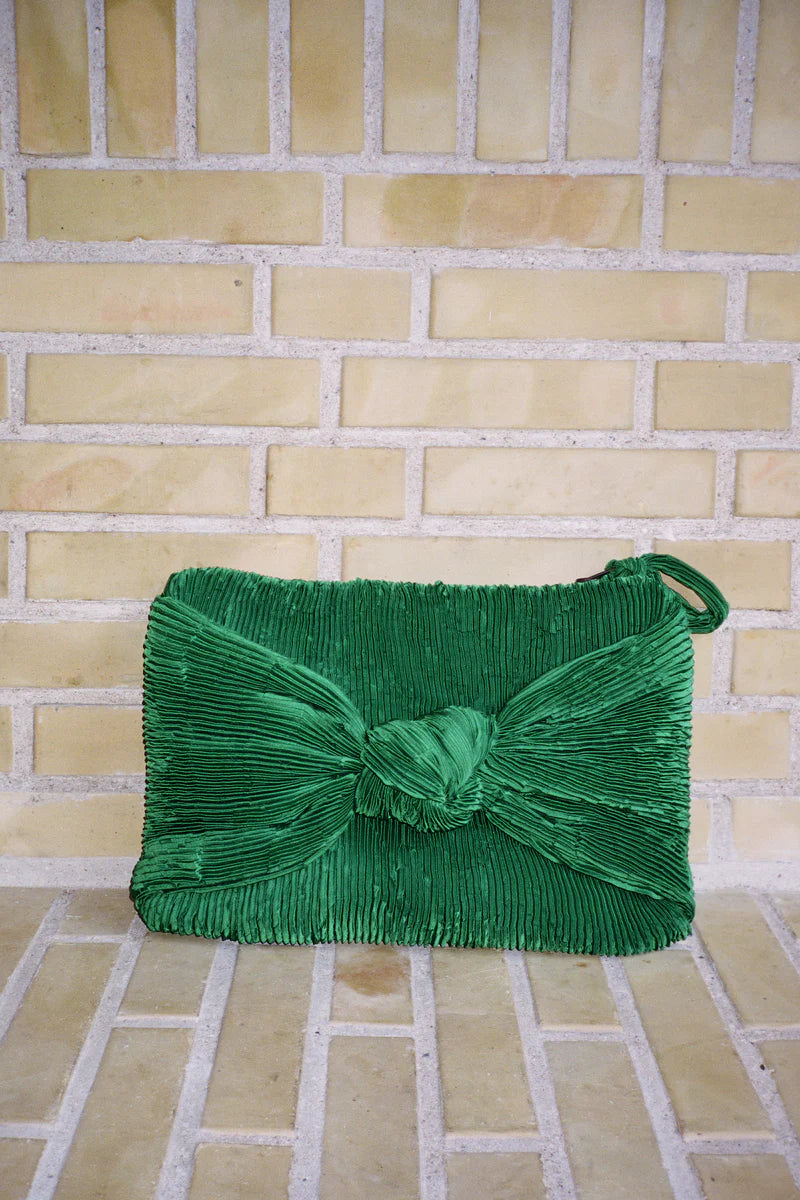 Ami Creased Pleat Clutch